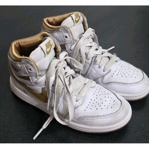 Nike Air Jordan 1 High 13Y White Gold FD2597-107 Kids